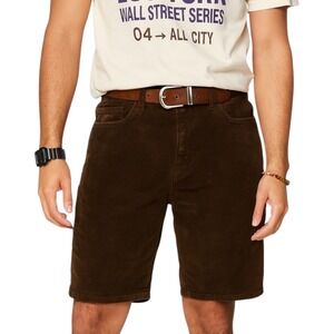 Rusty Brown Corduroy Shorts Men's Size 29 Stretch Surf‎ Skate Casual Retro Y2K